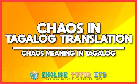 chaos in tagalog|Google Translate.